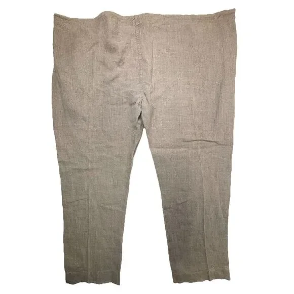 100% Linen Relax‎ Pants Mens 56X29 Beige Drawstring Vacation Resort Beach EUC - Picture 3 of 9